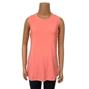 Athleta Vital Tank 2.0 Sz XS New $44 Sunset Glow Coral Lightweight Long Length